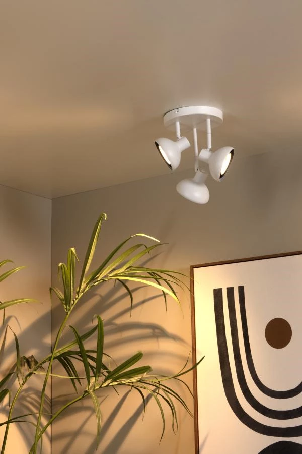 Lucide SENSAS - Ceiling spotlight - Ø 25,8 cm - 3xGU10 (ES111) - White - atmosphere 1